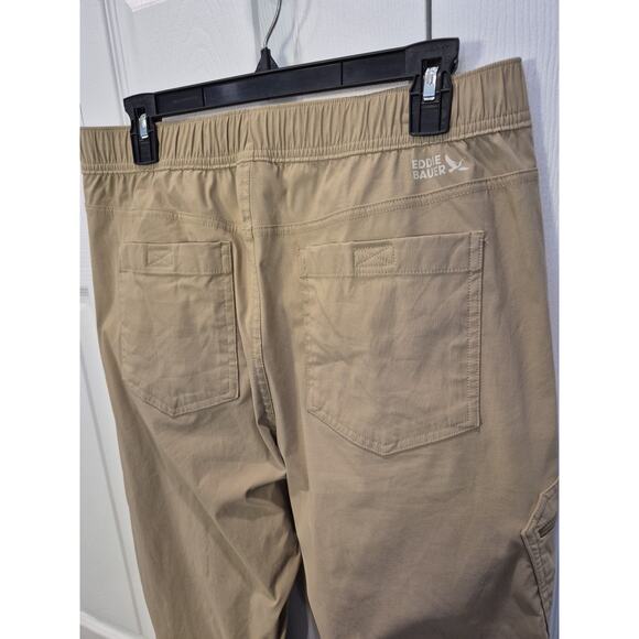 Eddie Bauer Pants Mens 40x32 Tan Zipper Cargo Pocket Hiking Nylon Stretch - Picture 8 of 11